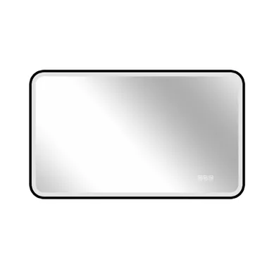 Miroir LED Salle De Bain Avec Anti-buée, 3 Couleurs, Dimmable, En Aluminium Noir
