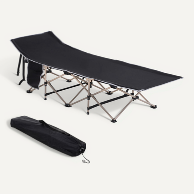 Lit De Camp Pliant 190x71x36cm Pour Adultes - Cadre Acier Oxford Avec Coussin