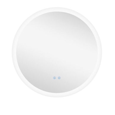 Miroir LED Mural Circulaire 80 Cm Argent – Anti-buée, 3 Températures Et Variateur Tactile