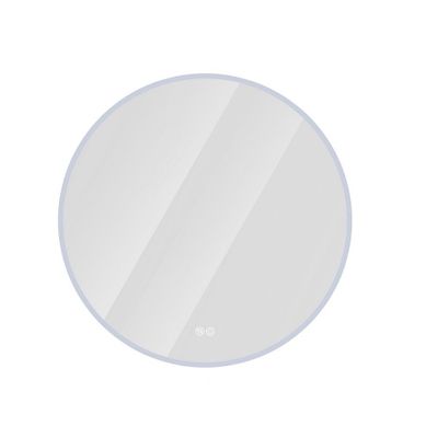 Miroir LED Rond 70 Cm En Verre Argenté, éclairage 3000/4000/6000k Dimmable, Anti-buée Tactile