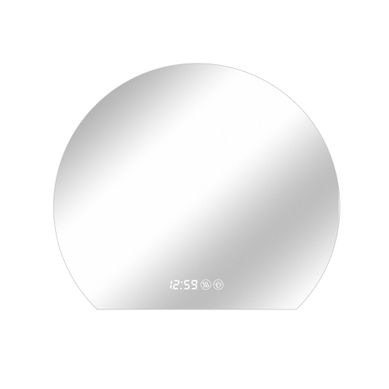 Miroir De Salle De Bain LED Antibuée, Lumière Réglable Verre Métal Argenté