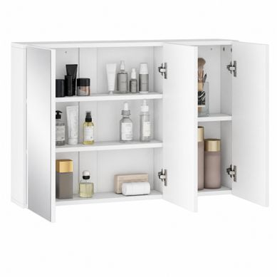 Meuble Miroir De Salle De Bain 90 X 15,5 X 60 Cm Blanc