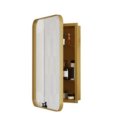 Miroir Cabinet Mural 76 X 51 X 12 Cm Gold Miroir Cabinet Mural 76 X 51 X 12 Cm Gold