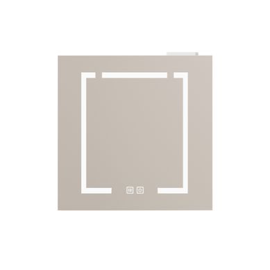 Meuble Miroir LED 60 Cm Mural Avec Rangement, Blanc Meuble Miroir LED 60 Cm Mural Avec Rangement, Blanc