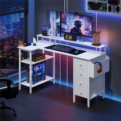 Bureau Gamer Homidec 130x60 Cm Noir Carbone - Setup Gaming Ergonomique 2022