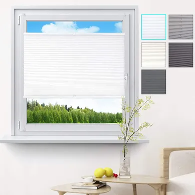 Store Plissé Sans Perçage Pour Fenêtre Ou Porte.70x100 Cm.blanc