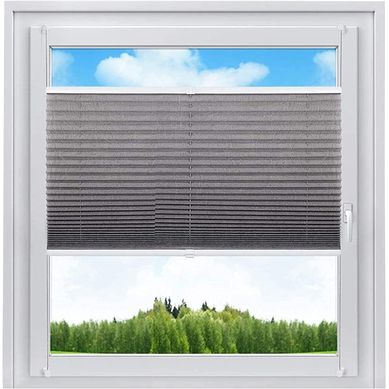 Stores Plissés.installation Rapide Et Directement Sans Perçage. 70x220cm Gris. Ps5589gr