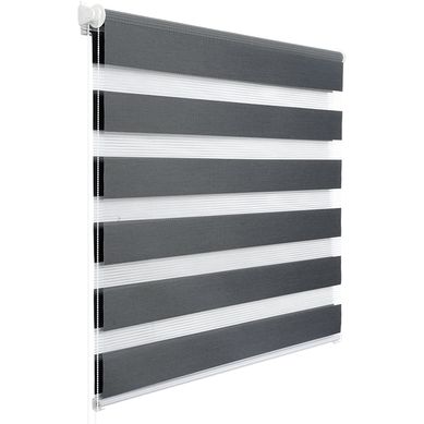 1 Pièce Store Enrouleur Double.fixation Rapide .isolant Thermique.85x220 Cm.gris Foncé