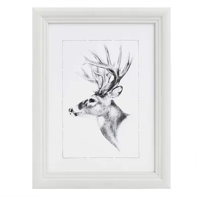 1 X Cadre De Photo En Bois Et Vitre. Cadre Photo De Style Artos. 21x29.7cm Environ. Blanc