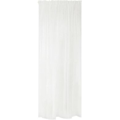 1 Pièce Rideau Semi-transparent. Suspension Avec Passe-tringle Voilage. 140x225 Cm. Blanc. Vh5860ws