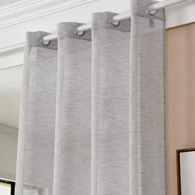 1 Pièces Rideaux Semi-transparents. Voilage à Oeillets. 140x225cm. Gris Clair. Vh5862hgr 1 Pièces Rideaux Semi-transparents. Voilage à Oeillets. 140x225cm. Gris Clair. Vh5862hgr