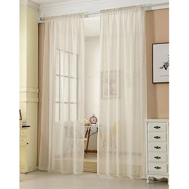 1 Pièce Rideau Semi-transparent. Suspension Avec Passe-tringle Voilage. 140x175 Cm. Crème. Vh5856cm 1 Pièce Rideau Semi-transparent. Suspension Avec Passe-tringle Voilage. 140x175 Cm. Crème. Vh5856cm