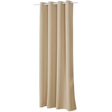 1 Pièce Rideau Occultant à Oeillets Pour Fenêtre Porte. Thermique Isolant.135x245cm.champagne