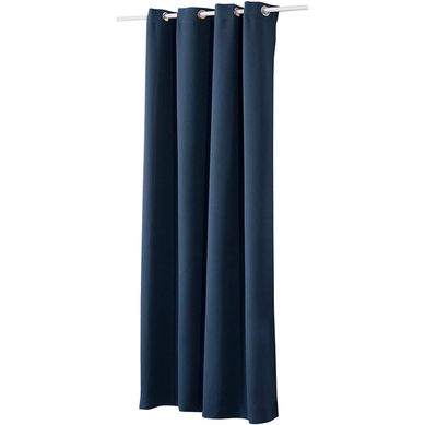 Douceur d'Intérieur Rideau bleu marine 100% occultant black out 140x260c - Bleu marine pas cher