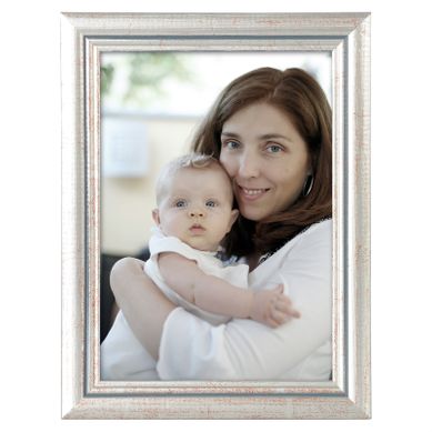 Cadre Photo En Bois Et Vitre. Cadre Photo De Style Artos. Façade En Verre. 30x45 Cm Environ. Argent