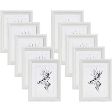 10x Cadre Photo 13x18cm Cadre En Bois Et Verre Décoration Maison Artos Style Argent