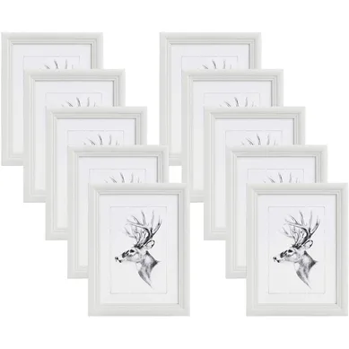10x Cadre Photo 30x40 Cm Cadre En Bois Et Verre Décoration Maison Artos Style Argent