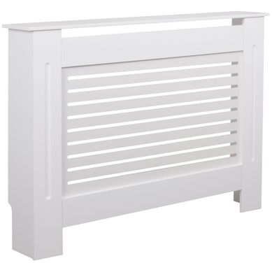 Cache radiateur Blanc Moderne 112x82x19 cm