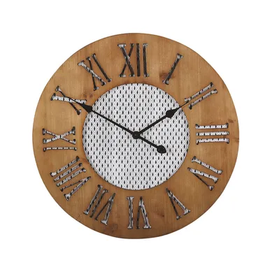 Horloge Murale Ø 60 Cm En Bois Foncé Cuilco