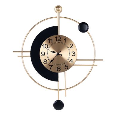 Horloge Murale 59 X 67 Cm Doré Et Noir Allogny