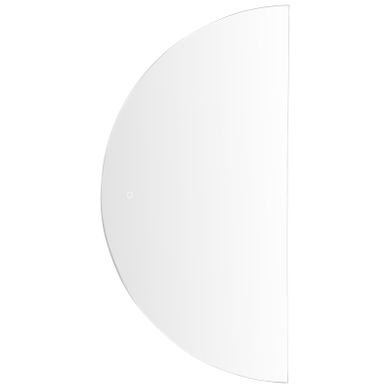 Miroir Mural Demi Rond Argenté à LED 60 X 120 Cm Loue