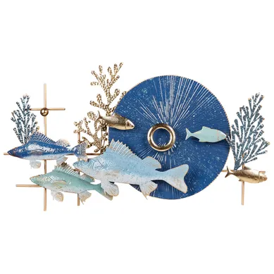 Décoration Murale Poisson Barium 48 Cm Métal Bleu Décoration Murale Poisson Barium 48 Cm Métal Bleu