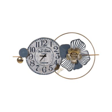 Horloge Murale Berkerium Métal Bleu