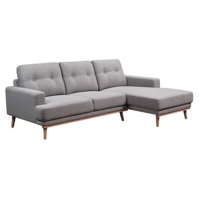 méridienne droite SUNNY  Tissu gris clair