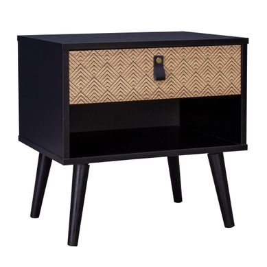 imprimé LIBORG NOMAD  noir et imitation chêne avec