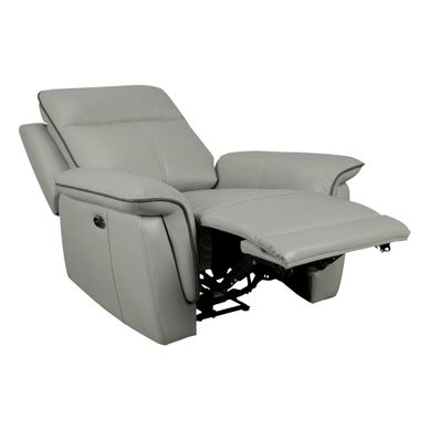 SUNDY  cuir et PU gris clair