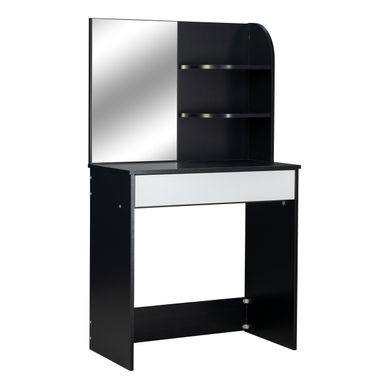 tablettes et 1 tiroir LOVIA  blanche et noir