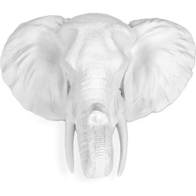 Tête D’éléphant – Résine Blanc