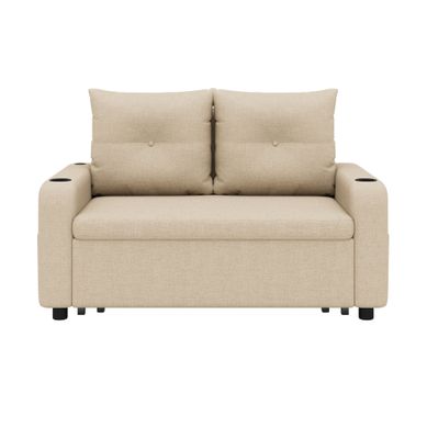 Merax Canapé-lit 2 Places, Extensible, Avec Sommier à Lattes, Fonction