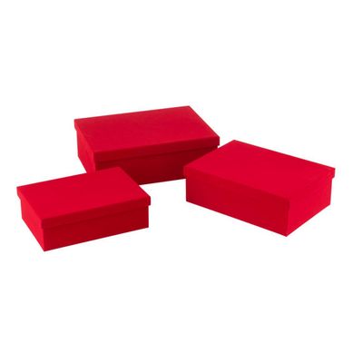 Lot De 6 Boites De Rangement En Tissu Minimalist - Rouge - 43.48