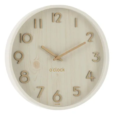 Horloge Murale En Bois "marion" 30cm Blanc