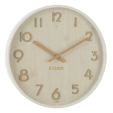 Horloge Murale En Bois "marion" 53cm Blanc