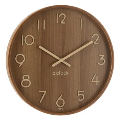 Horloge Murale En Bois "marion" 53cm Marron