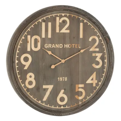 Horloge Murale En Bois "grand Hotel" 79cm Marron