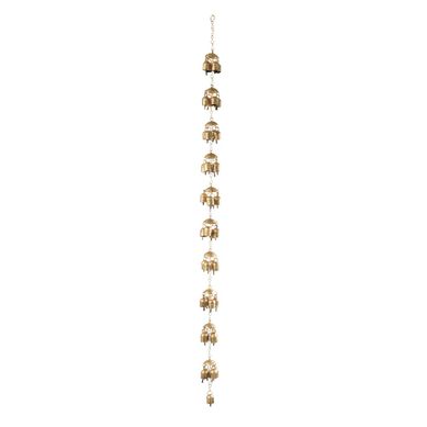 Suspension Déco En Métal "cloches" 152cm Doré