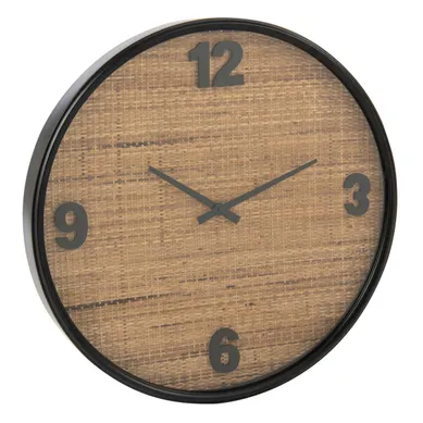 Horloge Murale En Rotin "automn" 60cm Marron