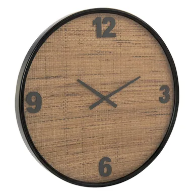 Horloge Murale En Rotin "automn" 80cm Marron