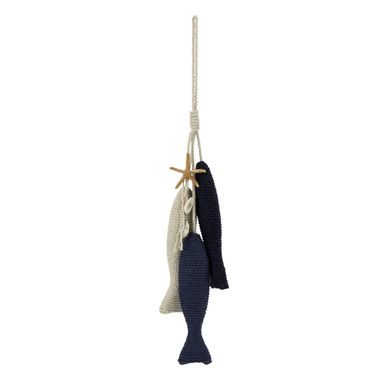 Suspension Déco Poissons En Corde "maria" 55cm Bleu Suspension Déco Poissons En Corde "maria" 55cm Bleu