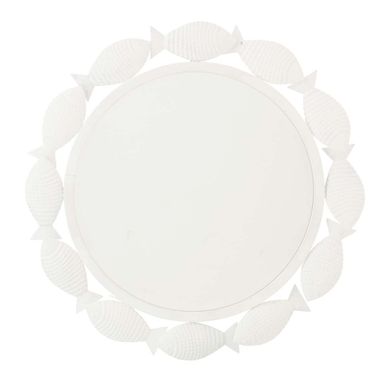 Miroir Mural En Métal "poisson" 76cm Blanc Miroir Mural En Métal "poisson" 76cm Blanc