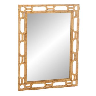 Miroir Mural En Rotin "ring" 101cm Naturel