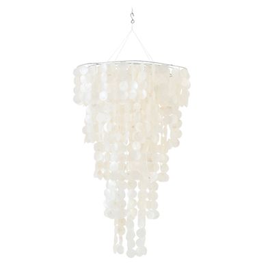 Suspension Déco En Capiz "betsy" 100cm Blanc