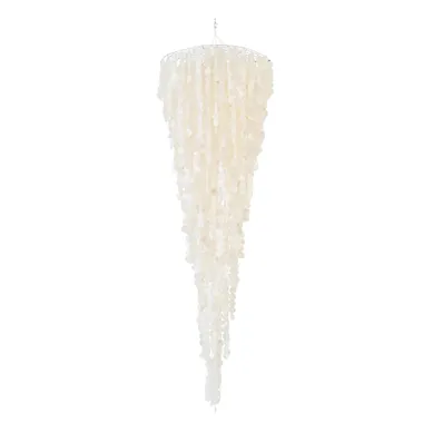 Suspension Déco En Capiz "betsy" 250cm Blanc
