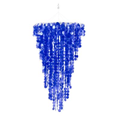 Suspension Déco En Capiz "betsy" 150cm Bleu Suspension Déco En Capiz "betsy" 150cm Bleu