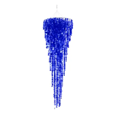 Suspension Déco En Capiz "betsy" 250cm Bleu