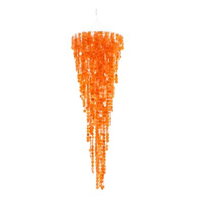 Suspension Déco En Capiz "betsy" 250cm Orange