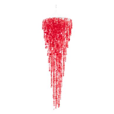 Suspension Déco En Capiz "betsy" 250cm Rouge Suspension Déco En Capiz "betsy" 250cm Rouge